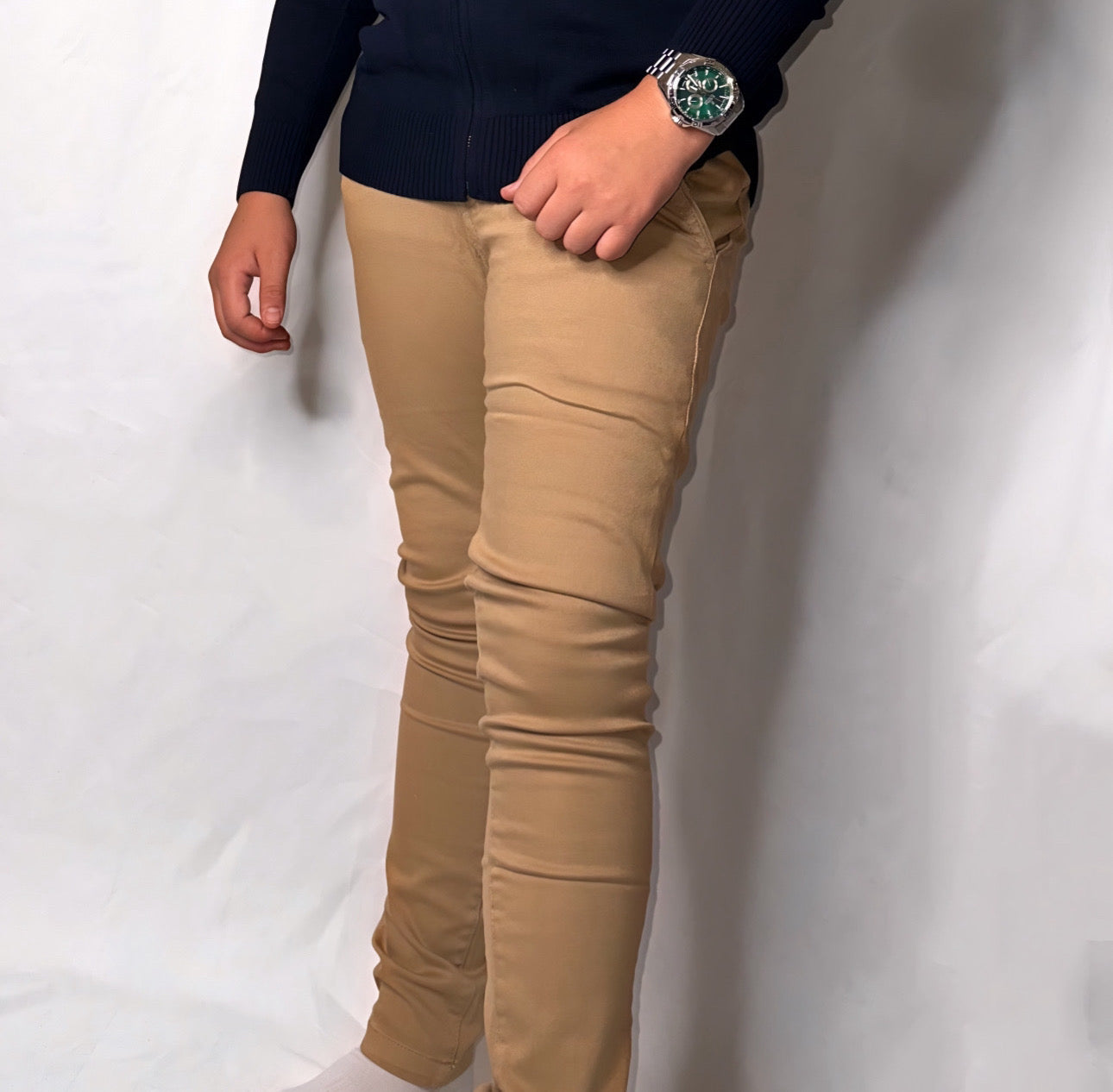 Beige Slim-Jeans